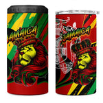 Afro Jamaica Lion 4 in 1 Can Cooler Tumbler Coat Of Arms Rastafarianism
