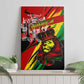 Afro Jamaica Lion Canvas Wall Art Coat Of Arms Rastafarianism