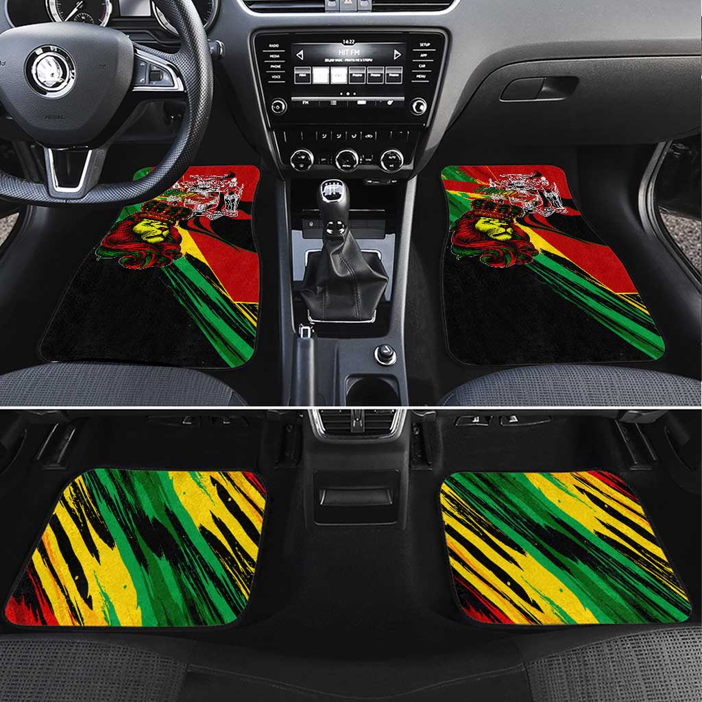 Afro Jamaica Lion Car Mats Coat Of Arms Rastafarianism