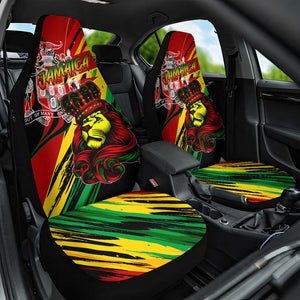 Afro Jamaica Lion Car Seat Cover Coat Of Arms Rastafarianism