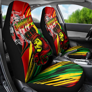 Afro Jamaica Lion Car Seat Cover Coat Of Arms Rastafarianism