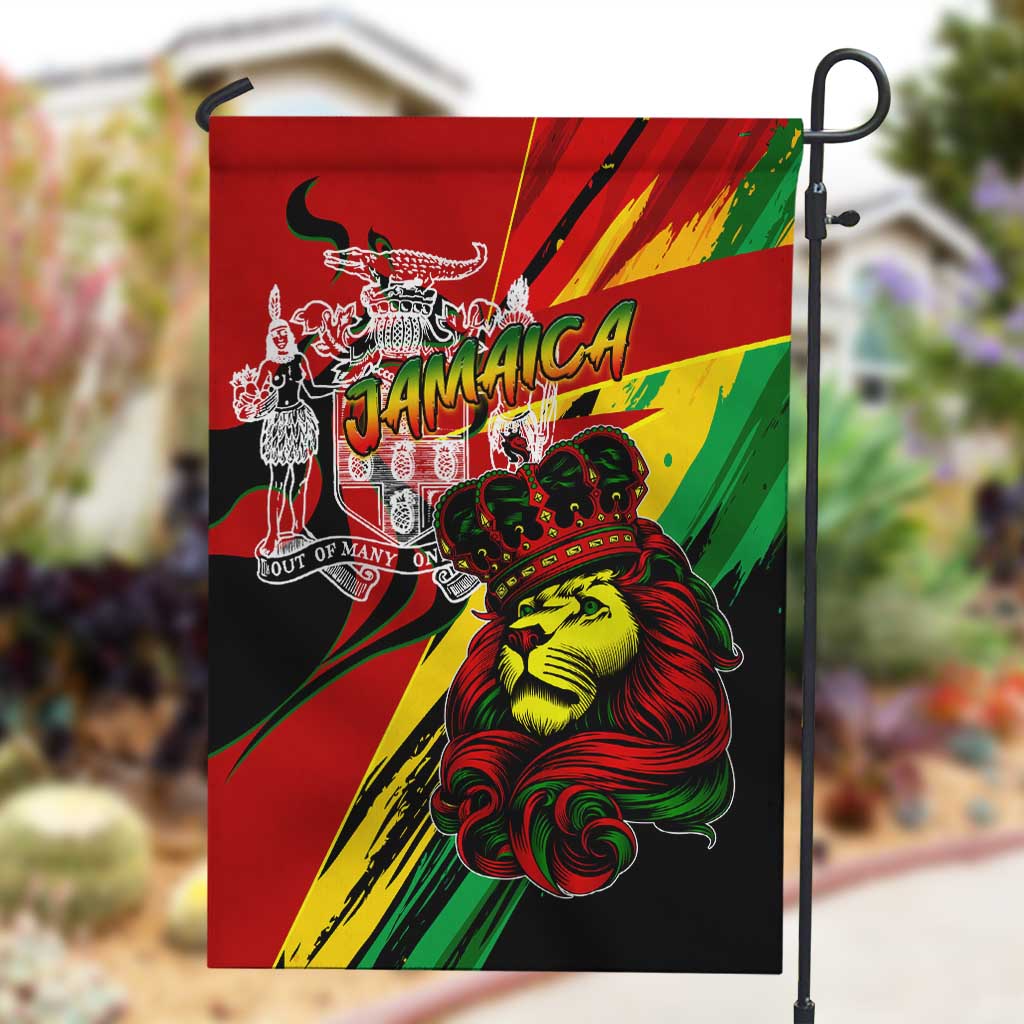 Afro Jamaica Lion Garden Flag Coat Of Arms Rastafarianism