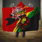 Afro Jamaica Lion Hooded Blanket Coat Of Arms Rastafarianism