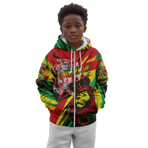 Afro Jamaica Lion Kid Hoodie Coat Of Arms Rastafarianism