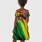 Afro Jamaica Lion Kid Short Sleeve Dress Coat Of Arms Rastafarianism
