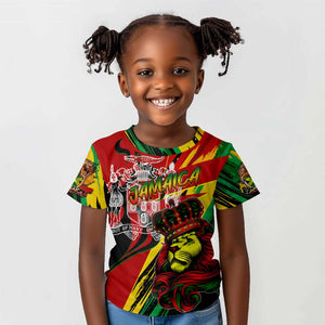 Afro Jamaica Lion Kid T shirt Coat Of Arms Rastafarianism