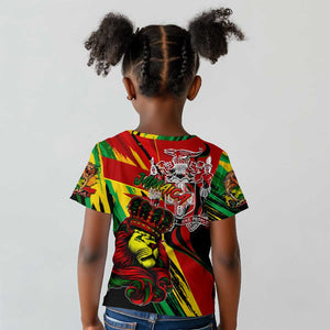 Afro Jamaica Lion Kid T shirt Coat Of Arms Rastafarianism