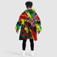 Afro Jamaica Lion Kid Wearable Blanket Hoodie Coat Of Arms Rastafarianism