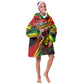 Afro Jamaica Lion Kid Wearable Blanket Hoodie Coat Of Arms Rastafarianism