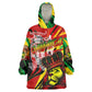 Afro Jamaica Lion Kid Wearable Blanket Hoodie Coat Of Arms Rastafarianism