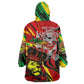 Afro Jamaica Lion Kid Wearable Blanket Hoodie Coat Of Arms Rastafarianism