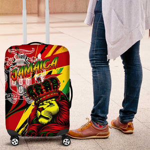 Afro Jamaica Lion Luggage Cover Coat Of Arms Rastafarianism