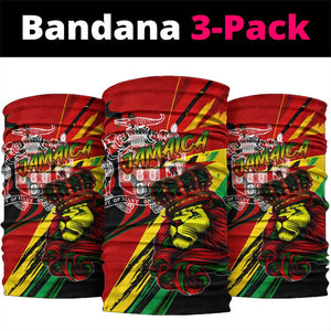 Afro Jamaica Lion Neck Gaiter Coat Of Arms Rastafarianism DT02