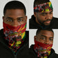 Afro Jamaica Lion Neck Gaiter Coat Of Arms Rastafarianism DT02