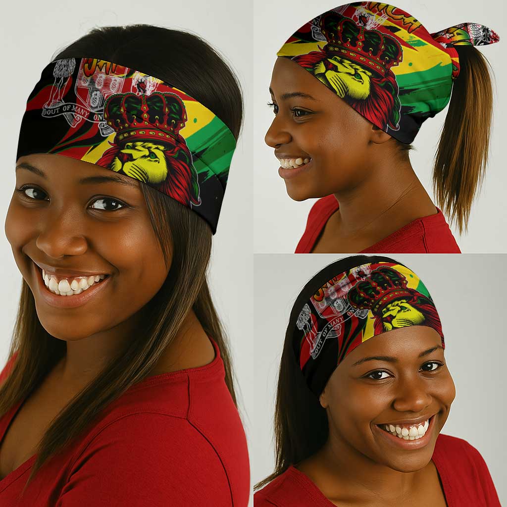 Afro Jamaica Lion Neck Gaiter Coat Of Arms Rastafarianism DT02