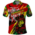 Afro Jamaica Lion Polo Shirt Coat Of Arms Rastafarianism