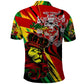 Afro Jamaica Lion Polo Shirt Coat Of Arms Rastafarianism