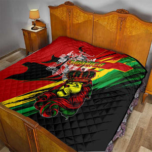 Afro Jamaica Lion Quilt Coat Of Arms Rastafarianism
