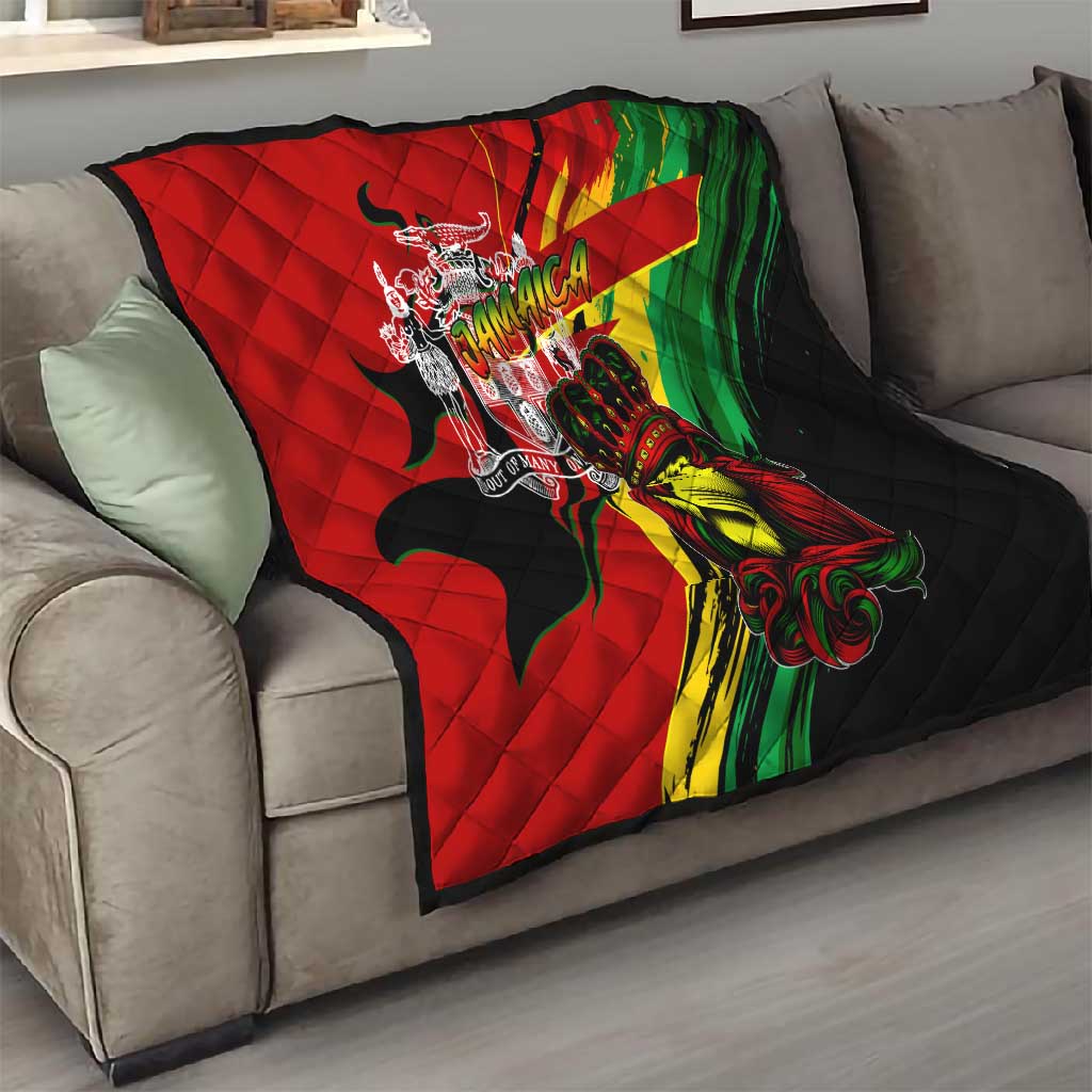 Afro Jamaica Lion Quilt Coat Of Arms Rastafarianism