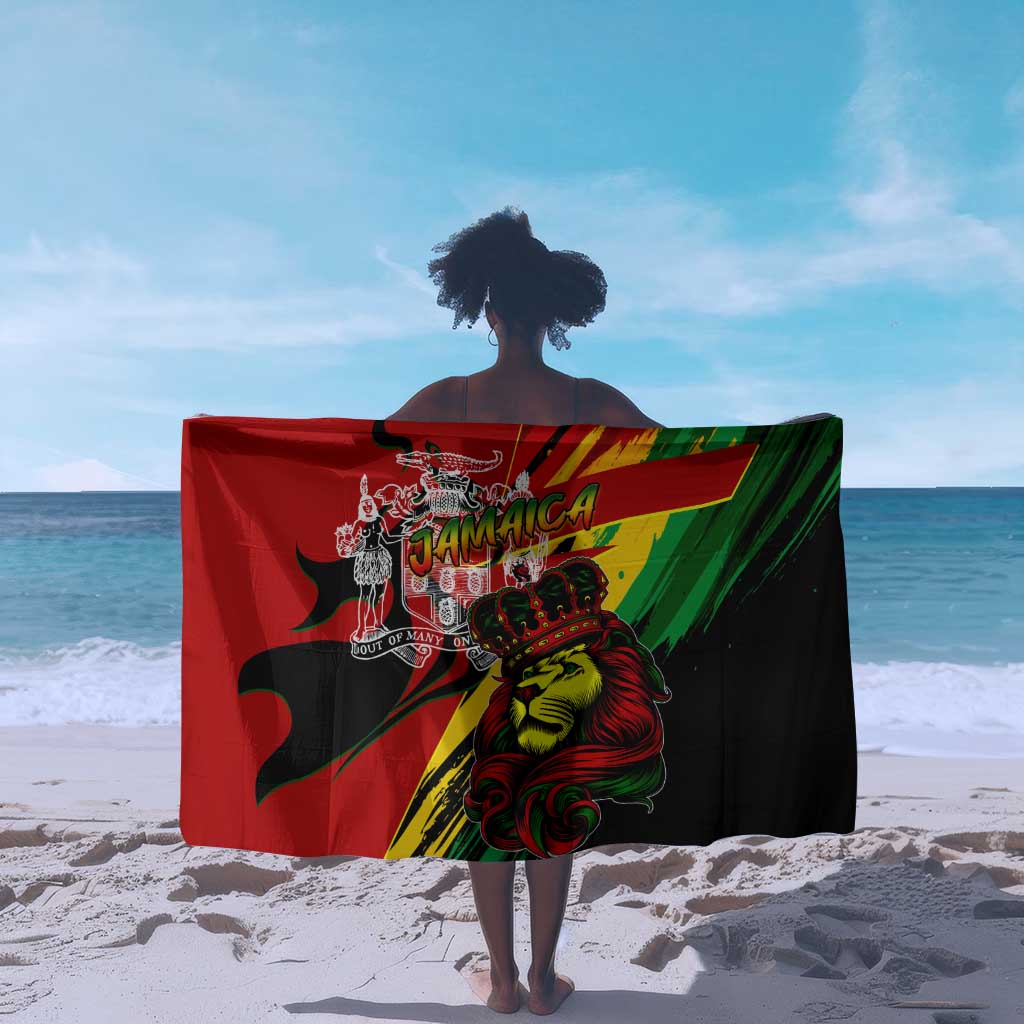 Afro Jamaica Lion Sarong Coat Of Arms Rastafarianism