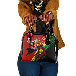 Afro Jamaica Lion Shoulder Handbag Coat Of Arms Rastafarianism