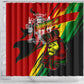 Afro Jamaica Lion Shower Curtain Coat Of Arms Rastafarianism