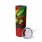 Afro Jamaica Lion Skinny Tumbler Coat Of Arms Rastafarianism