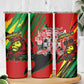 Afro Jamaica Lion Skinny Tumbler Coat Of Arms Rastafarianism