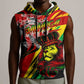 Afro Jamaica Lion Sleeveless Hoodie Coat Of Arms Rastafarianism - African Pride
