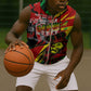 Afro Jamaica Lion Sleeveless Zip Hoodie Coat Of Arms Rastafarianism - African Pride