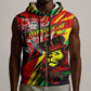 Afro Jamaica Lion Sleeveless Zip Hoodie Coat Of Arms Rastafarianism - African Pride