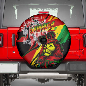Afro Jamaica Lion Spare Tire Cover Coat Of Arms Rastafarianism