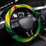 Afro Jamaica Lion Steering Wheel Cover Coat Of Arms Rastafarianism