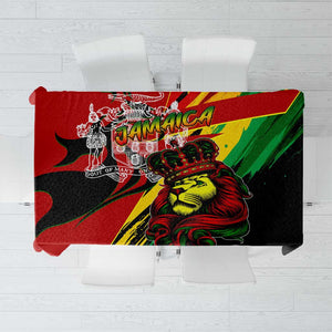 Afro Jamaica Lion Tablecloth Coat Of Arms Rastafarianism