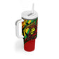 Afro Jamaica Lion Tumbler With Handle Coat Of Arms Rastafarianism
