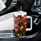 Afro Jamaica Lion Tumbler With Handle Coat Of Arms Rastafarianism