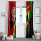 Afro Jamaica Lion Window Curtain Coat Of Arms Rastafarianism