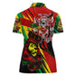 Afro Jamaica Lion Women Polo Shirt Coat Of Arms Rastafarianism
