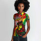 Afro Jamaica Lion Women Polo Shirt Coat Of Arms Rastafarianism