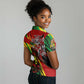 Afro Jamaica Lion Women Polo Shirt Coat Of Arms Rastafarianism