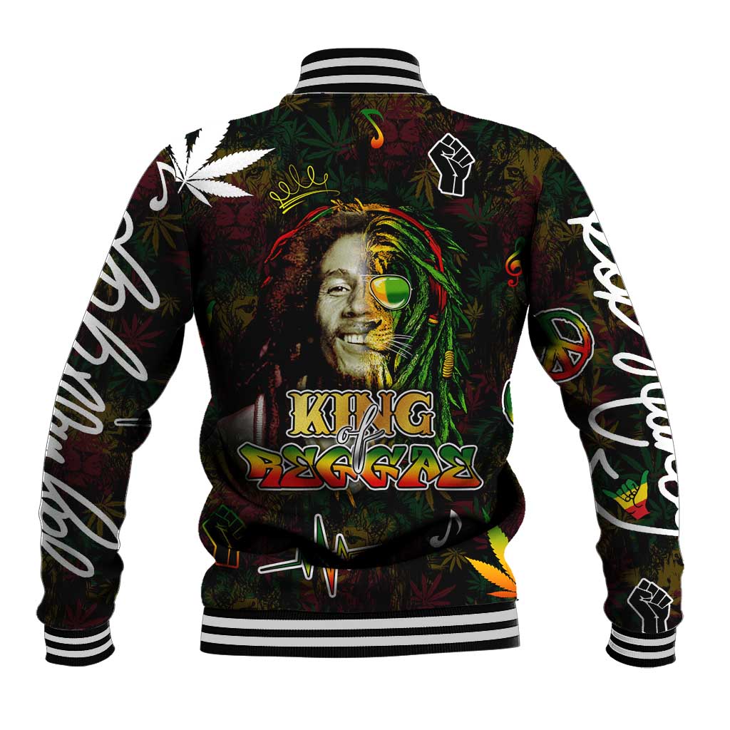 King Of Reggae Legend Bob Baseball Jacket Peace and Love