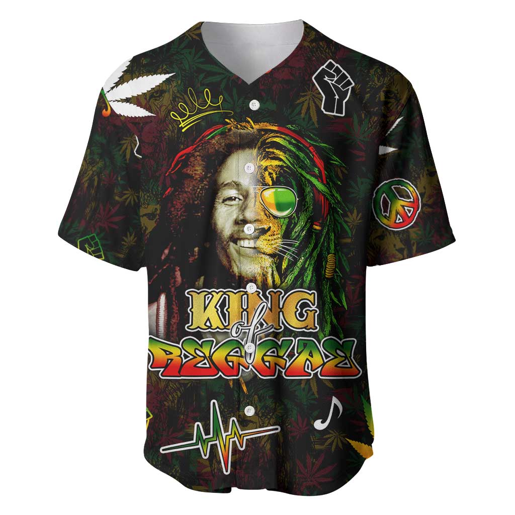 King Of Reggae Legend Bob Baseball Jersey Peace and Love
