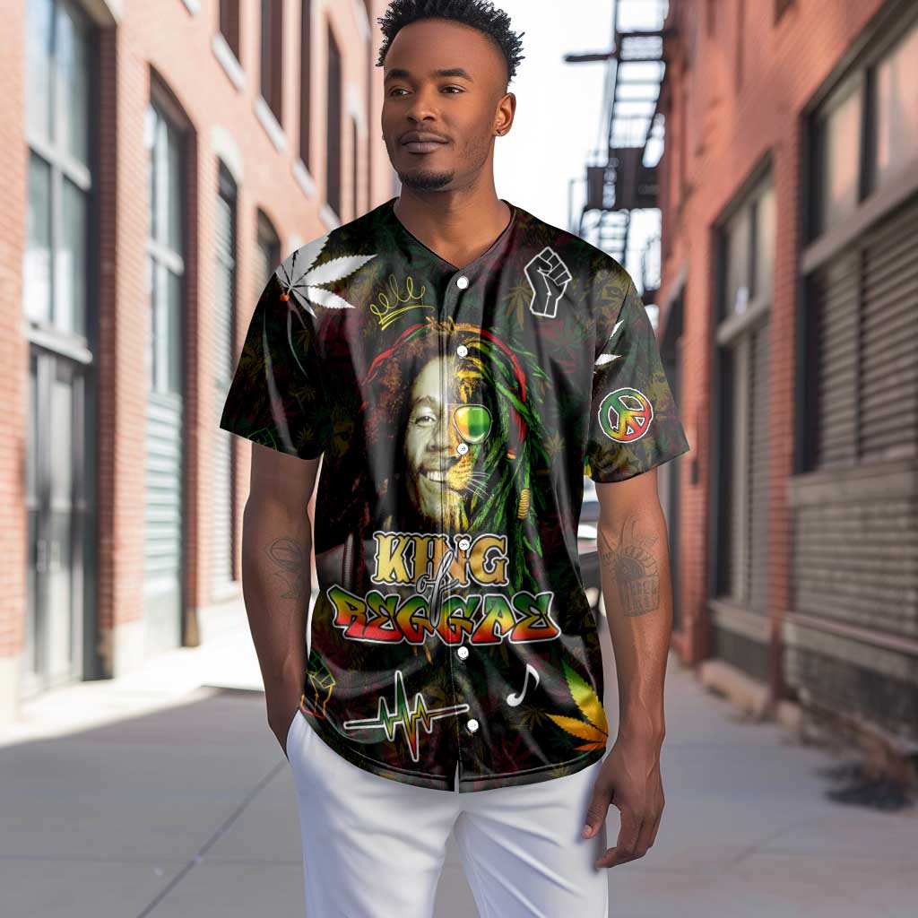 King Of Reggae Legend Bob Baseball Jersey Peace and Love