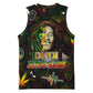 King Of Reggae Legend Bob Basketball Jersey Peace and Love - African Pride