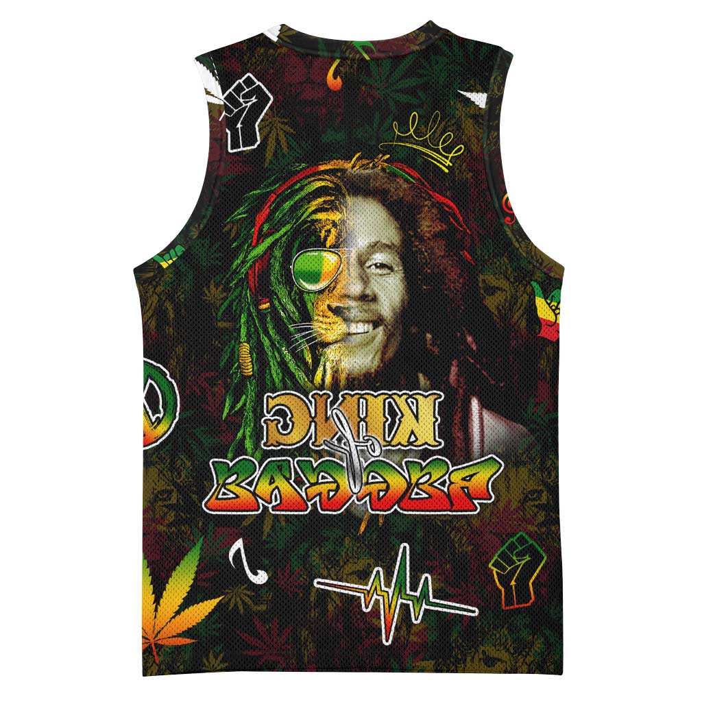 King Of Reggae Legend Bob Basketball Jersey Peace and Love - African Pride