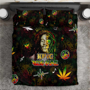King Of Reggae Legend Bob Bedding Set Peace and Love