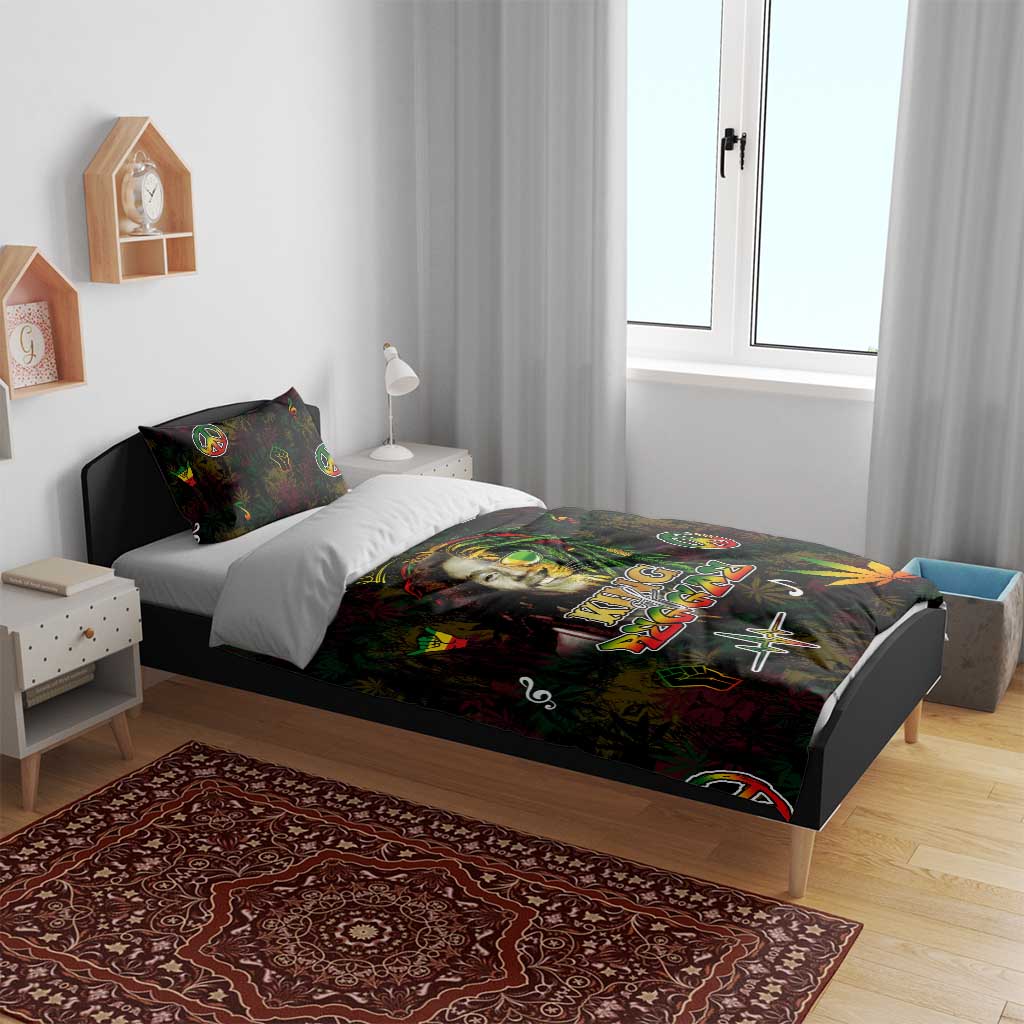 King Of Reggae Legend Bob Bedding Set Peace and Love