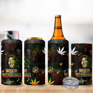 King Of Reggae Legend Bob 4 in 1 Can Cooler Tumbler Peace and Love