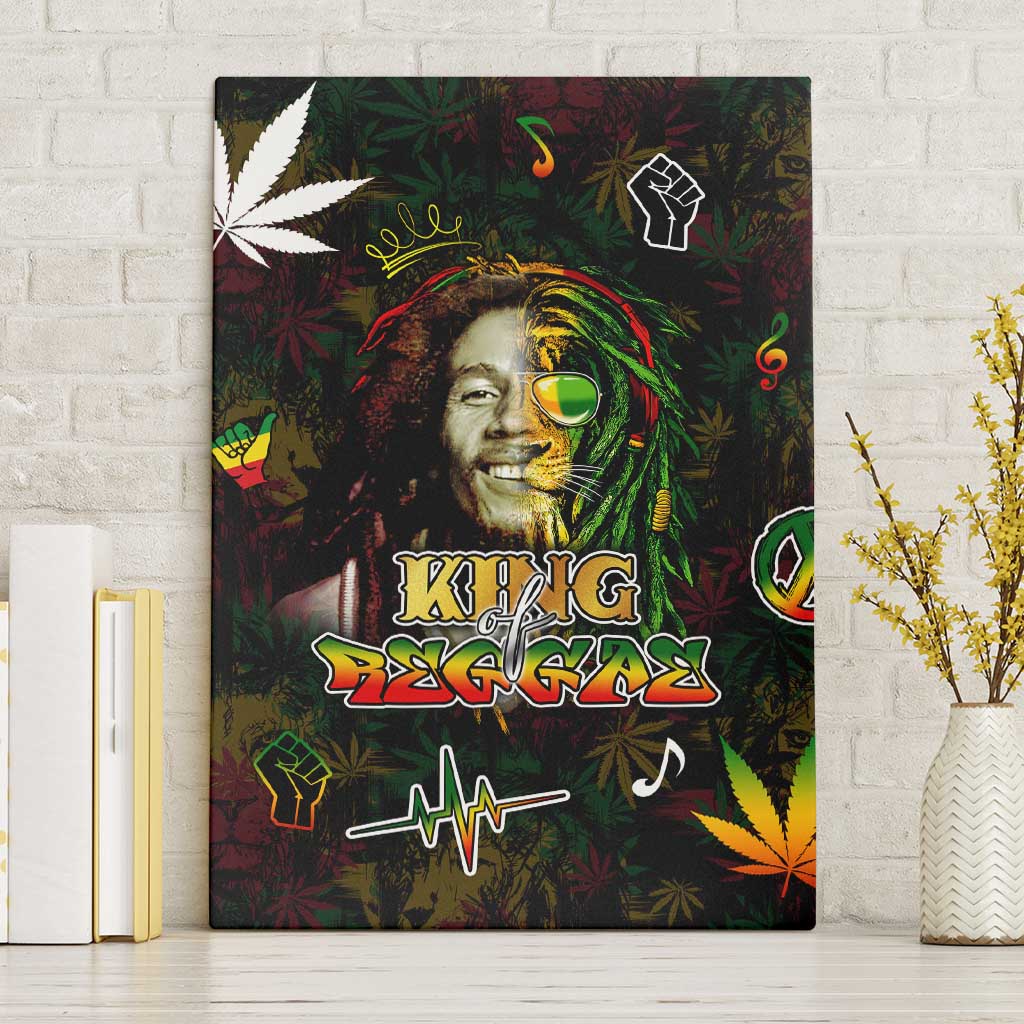 King Of Reggae Legend Bob Canvas Wall Art Peace and Love