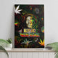King Of Reggae Legend Bob Canvas Wall Art Peace and Love